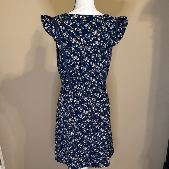 Everly Navy Floral Mini Dress - Picture 2 of 6